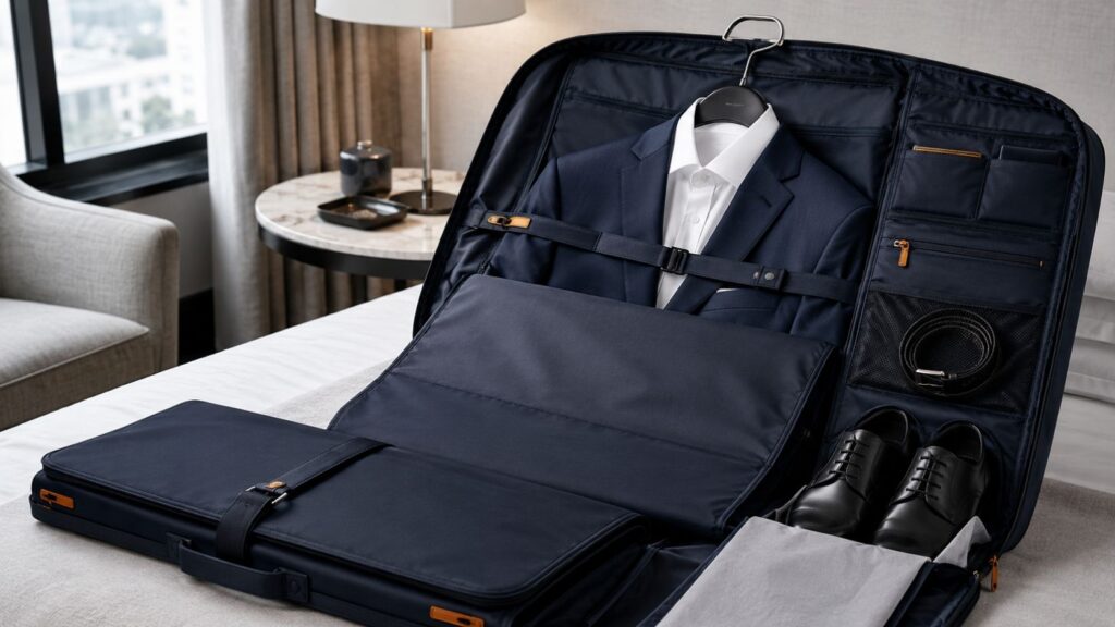 What Defines Garment Bags Through Folded Structure, Formalwear Protection, and Crease Control?