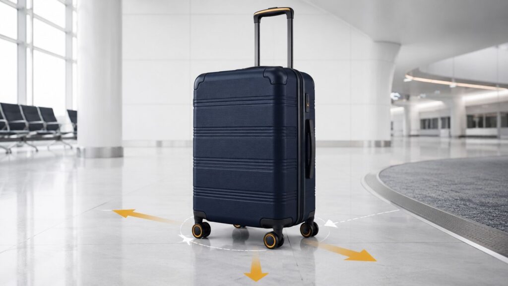 Which Traits Define Spinner Luggage Through Four-Wheel Mobility, Upright Rolling, and Airport Maneuverability?