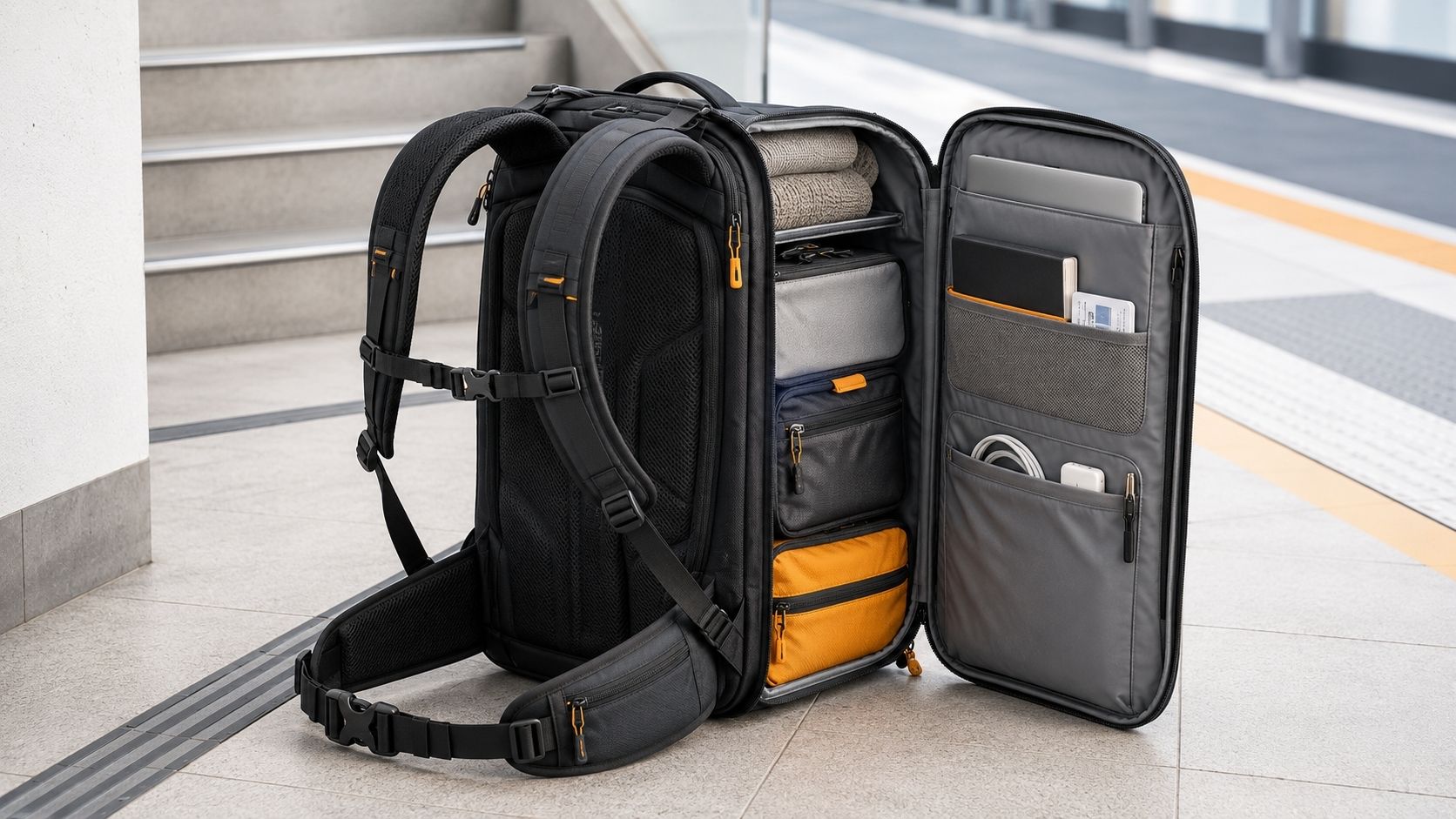 What Defines Travel Backpack Luggage Through Hands-Free Mobility, Harness Support, and Packing Access?