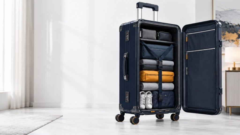 What Defines Trunk Luggage Through Upright Geometry, Deep Capacity, and Small-Footprint Opening?